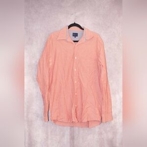 Kim Herring  Mens Size Medium Stripe Button Up 100% Cotton